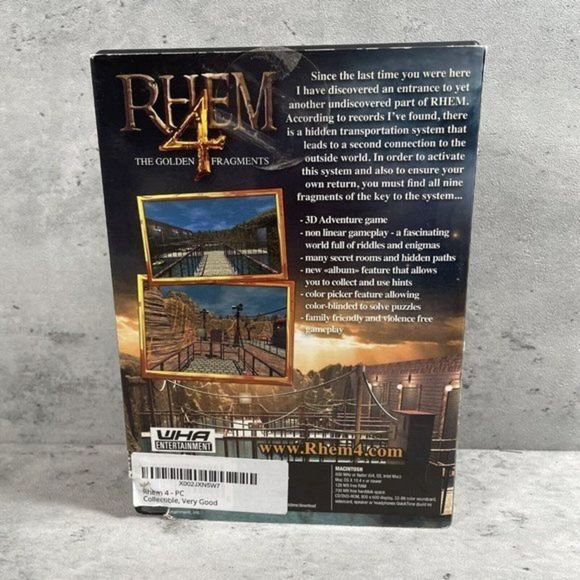 Rhem 4: The Golden Fragments (Windows/Mac, 2010) GAME/CASE/COVER ONLY - Picture 3 of 5
